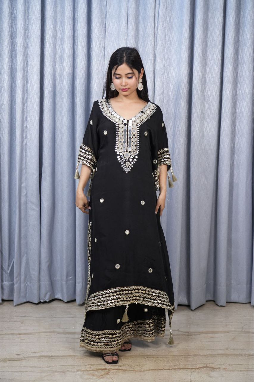 Black Chikankari Kurti