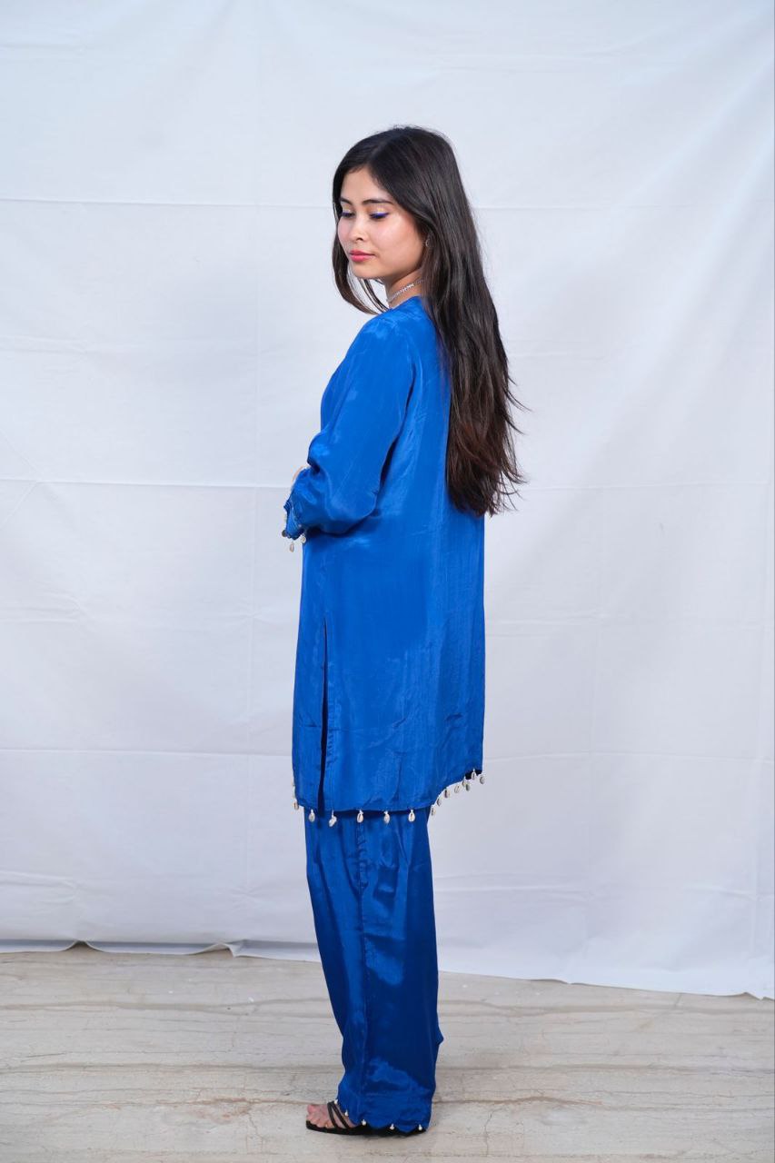Navy Blue Kurti Set